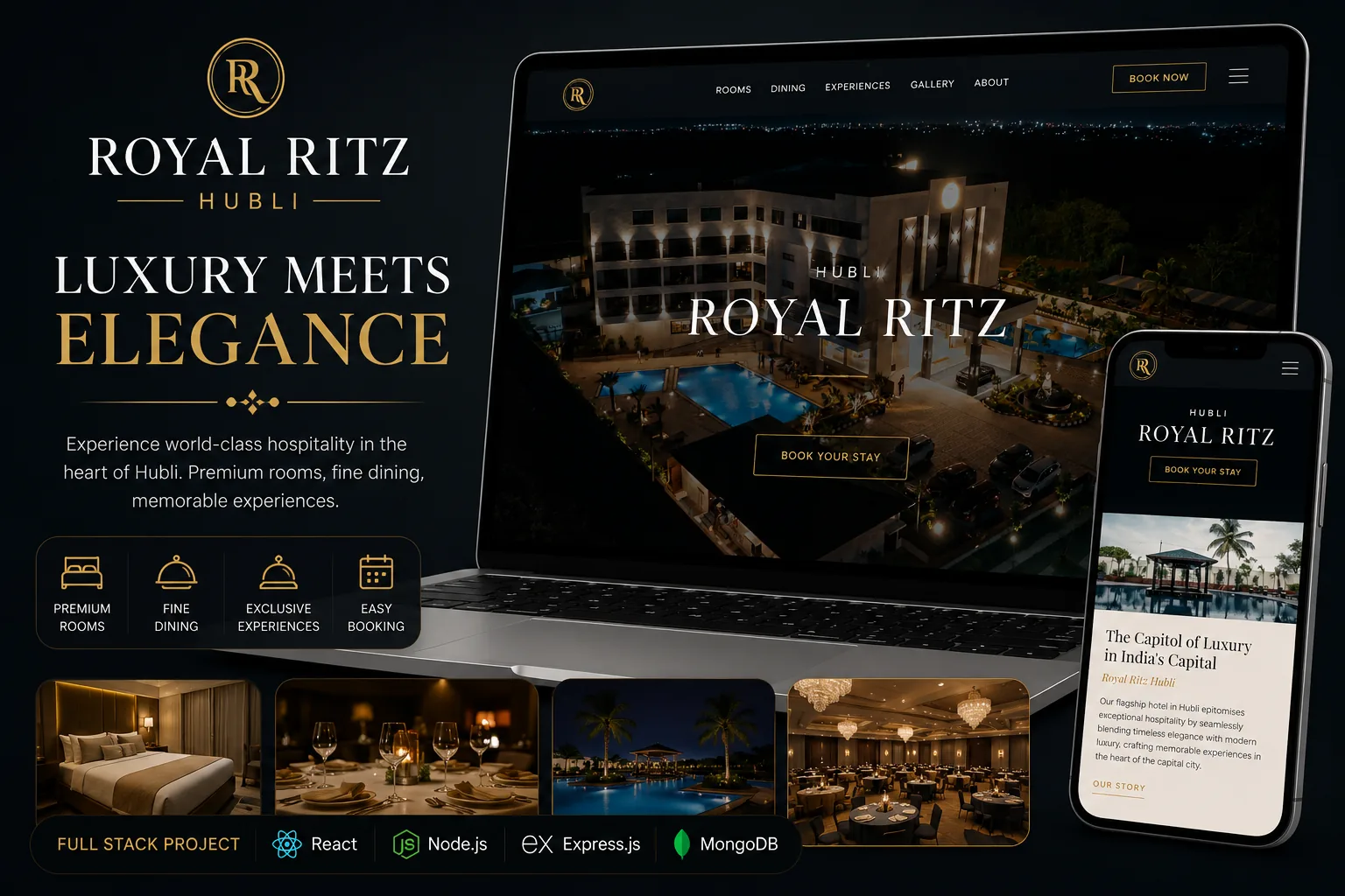 Royal Ritz luxury hotel website homepage